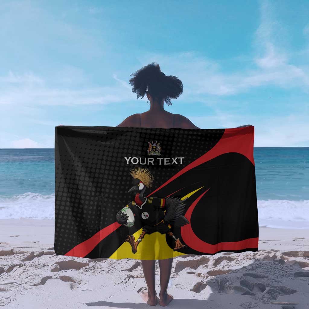 Jamhuri ya Uganda Rugby Custom Sarong With Black Crowned Crane Mascot LT15