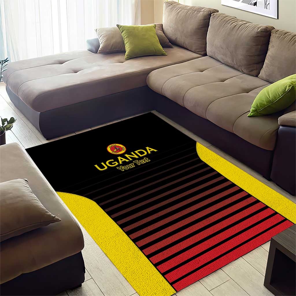 Jamhuri ya Uganda Rugby Custom Area Rug Go Champions Cranes LT15