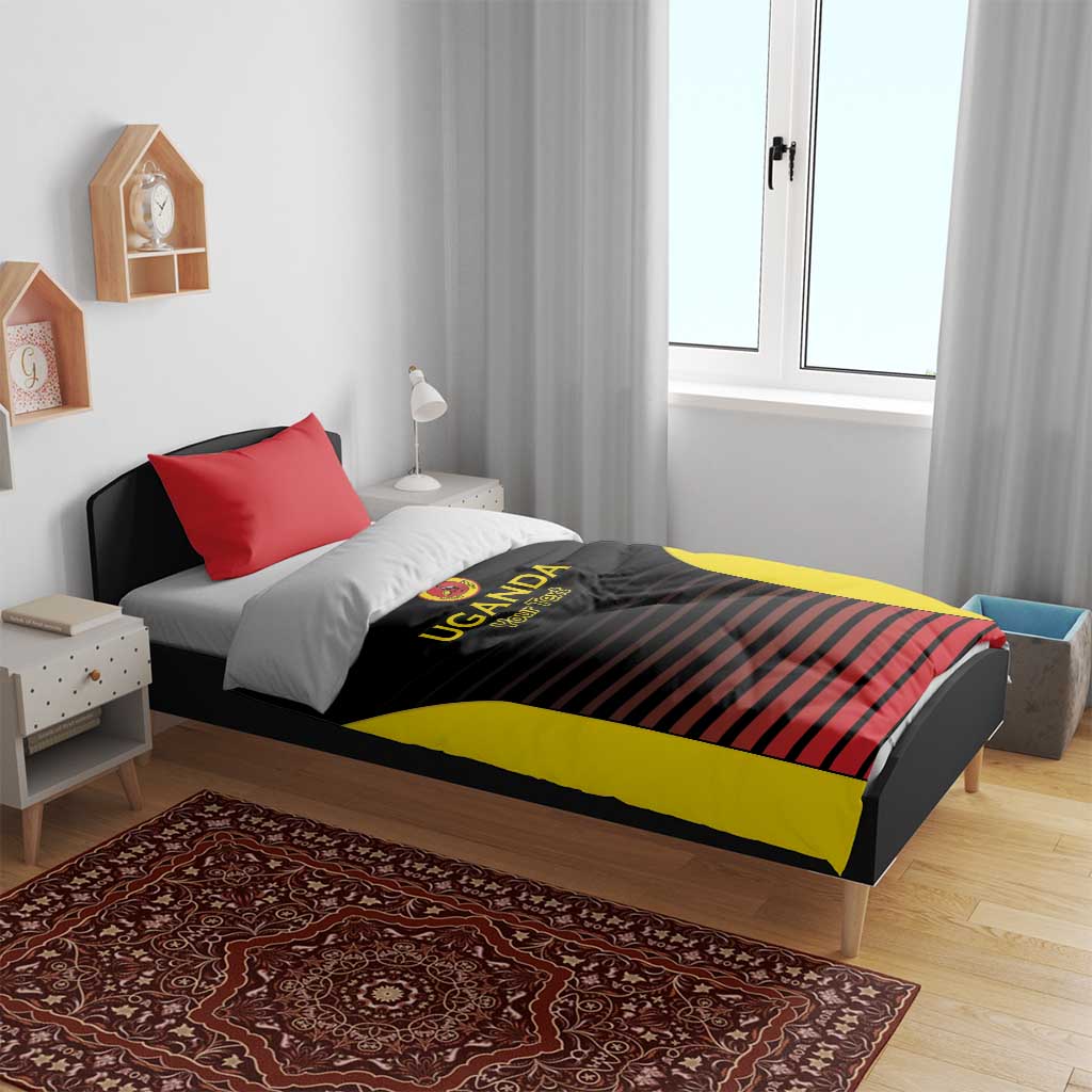 Jamhuri ya Uganda Rugby Custom Bedding Set Go Champions Cranes LT15