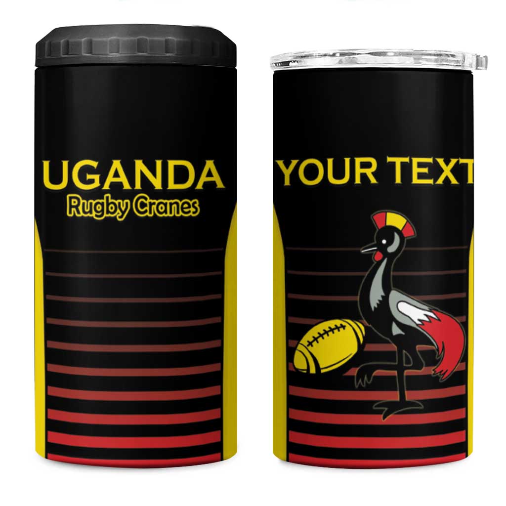 Jamhuri ya Uganda Rugby Custom 4 in 1 Can Cooler Tumbler Go Champions Cranes LT15