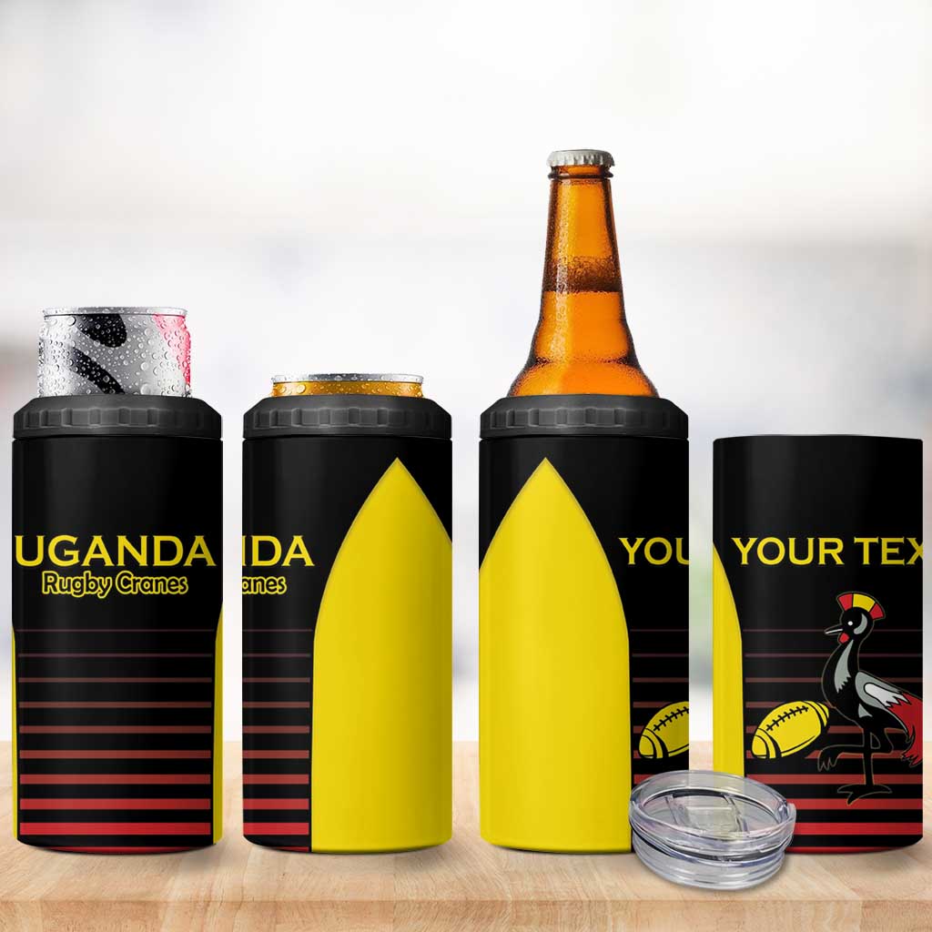 Jamhuri ya Uganda Rugby Custom 4 in 1 Can Cooler Tumbler Go Champions Cranes LT15
