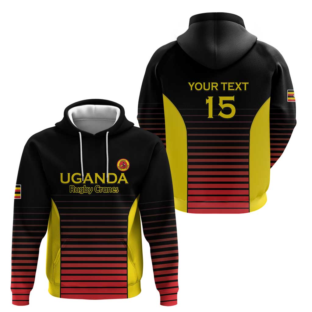 Uganda Rugby Custom Hoodie Go Cranes LT15