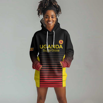 Jamhuri ya Uganda Rugby Custom Hoodie Dress Go Champions Cranes LT15