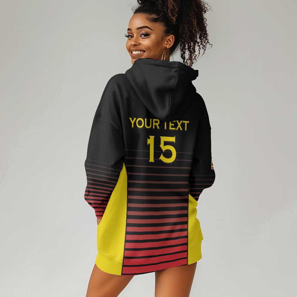 Jamhuri ya Uganda Rugby Custom Hoodie Dress Go Champions Cranes LT15