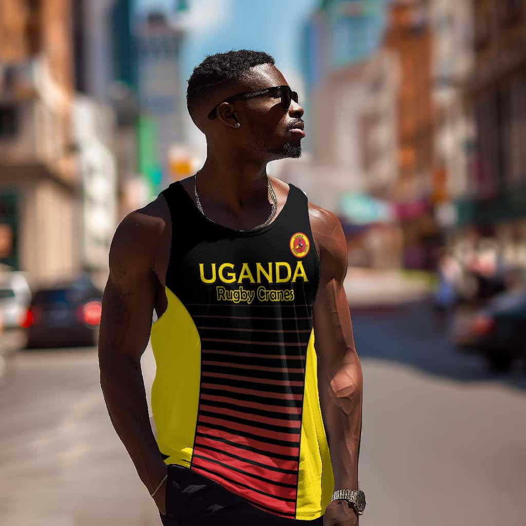 Jamhuri ya Uganda Rugby Custom Men Tank Top Go Champions Cranes LT15
