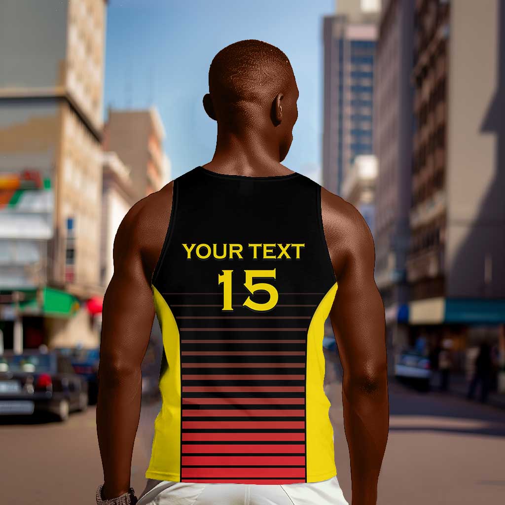 Jamhuri ya Uganda Rugby Custom Men Tank Top Go Champions Cranes LT15