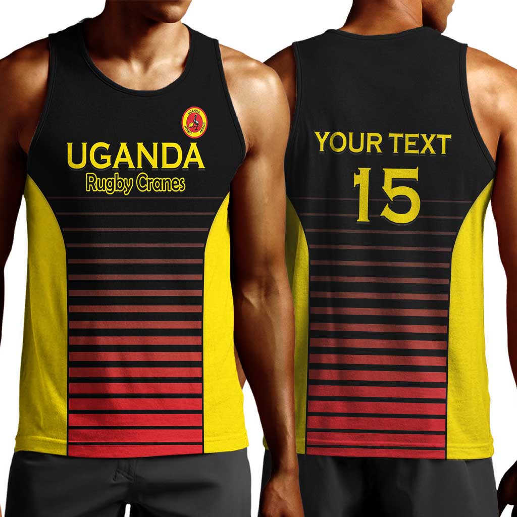 Jamhuri ya Uganda Rugby Custom Men Tank Top Go Champions Cranes LT15
