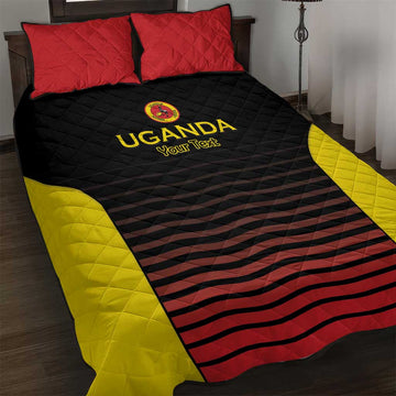 Jamhuri ya Uganda Rugby Custom Quilt Bed Set Go Champions Cranes LT15