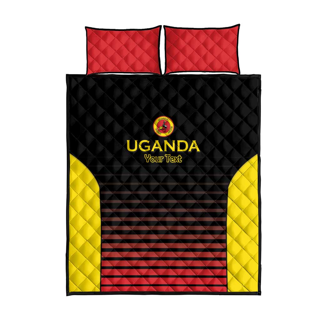 Jamhuri ya Uganda Rugby Custom Quilt Bed Set Go Champions Cranes LT15