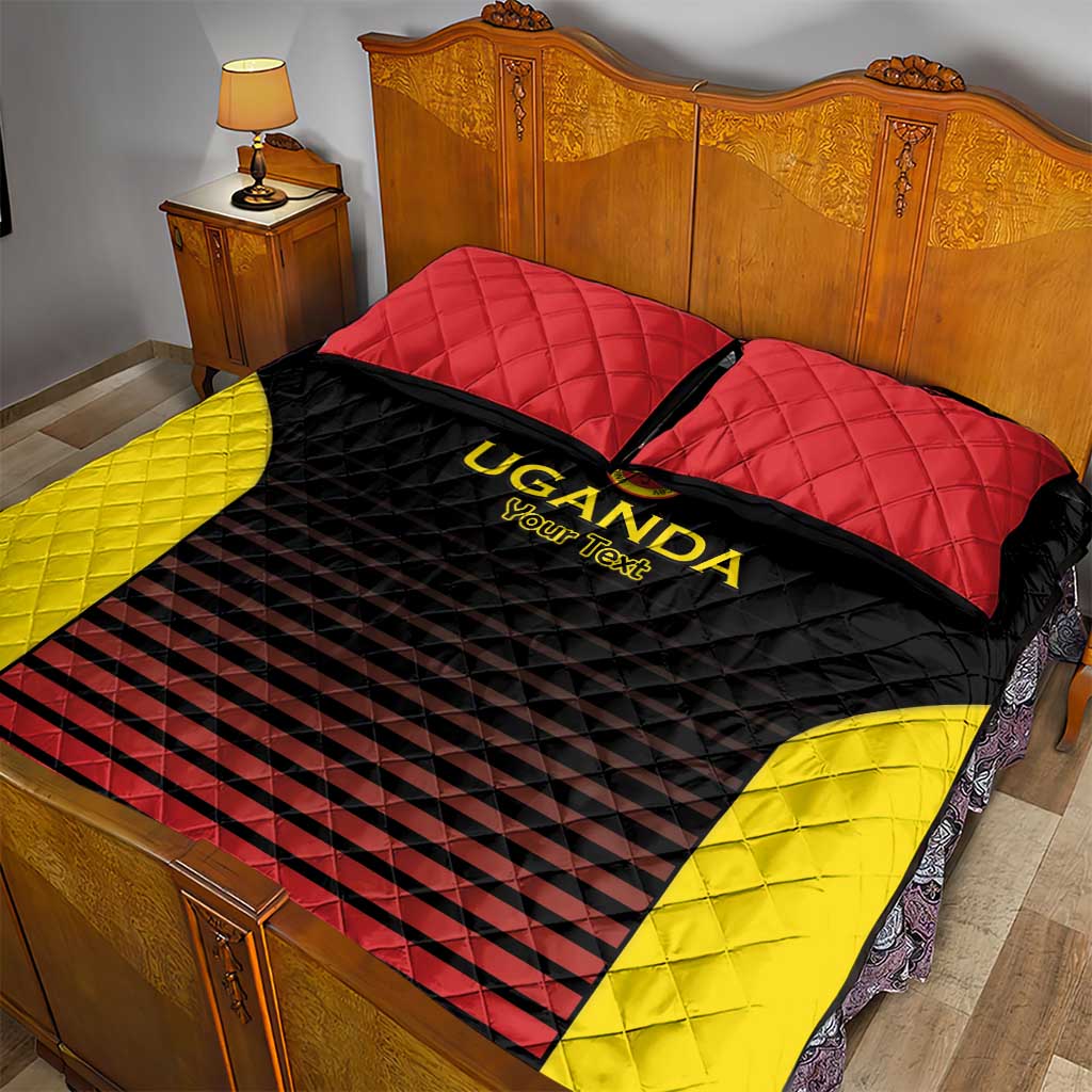 Jamhuri ya Uganda Rugby Custom Quilt Bed Set Go Champions Cranes LT15