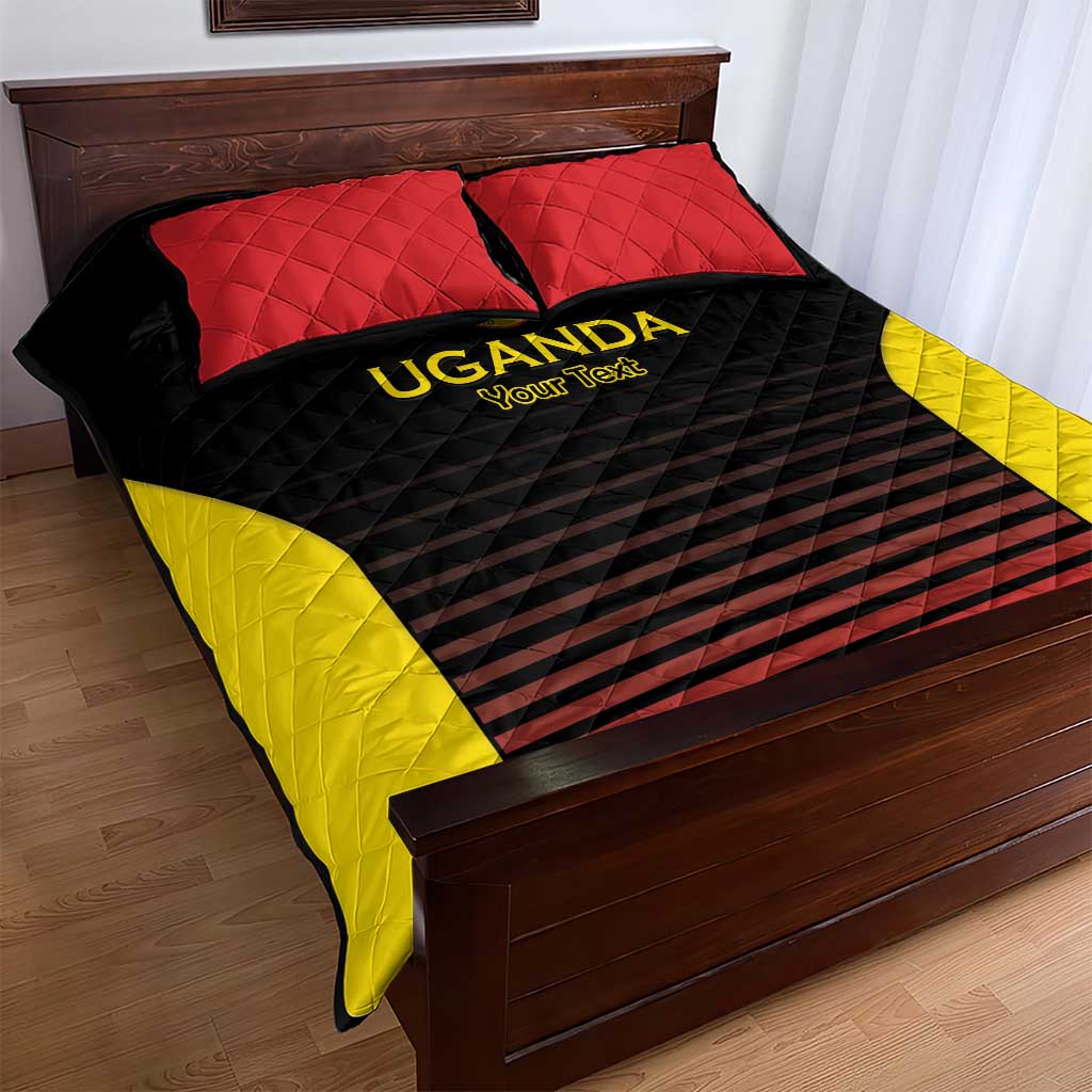 Jamhuri ya Uganda Rugby Custom Quilt Bed Set Go Champions Cranes LT15