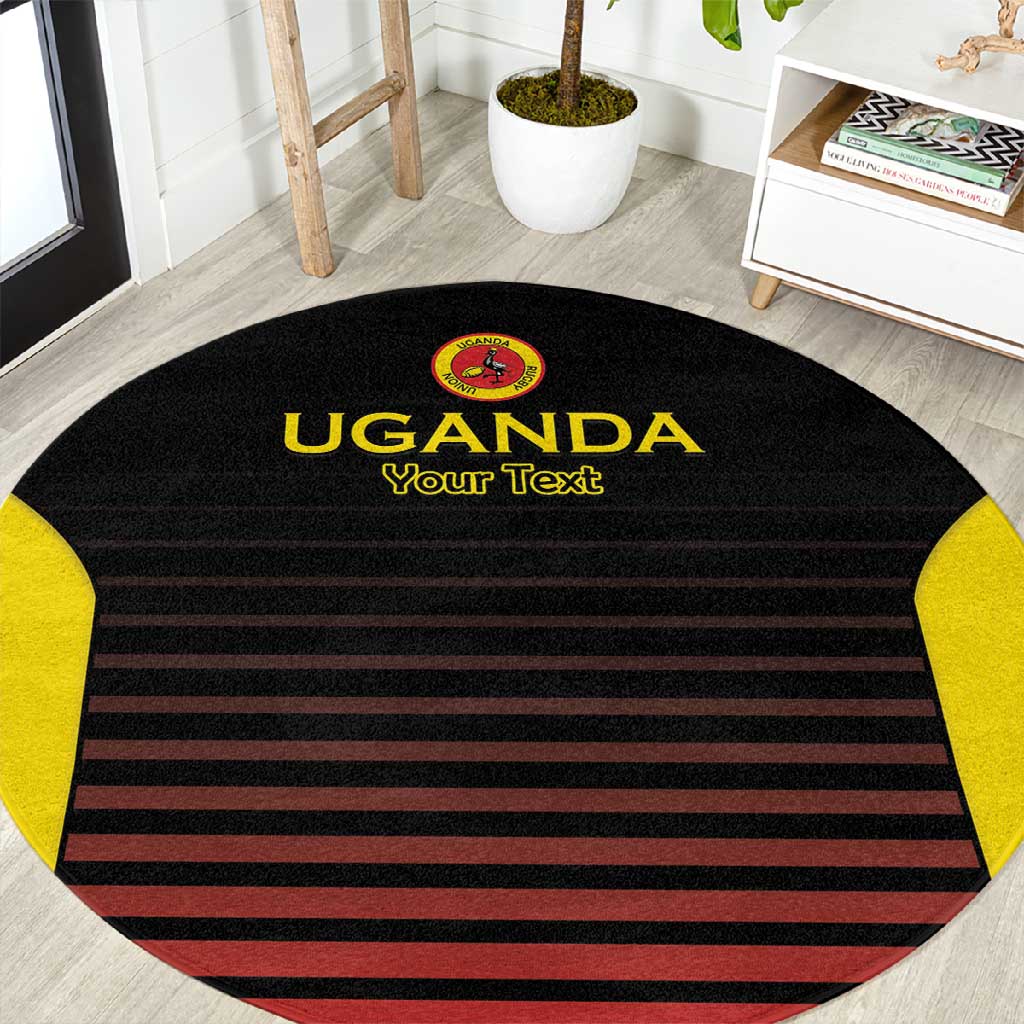 Jamhuri ya Uganda Rugby Custom Round Carpet Go Champions Cranes LT15