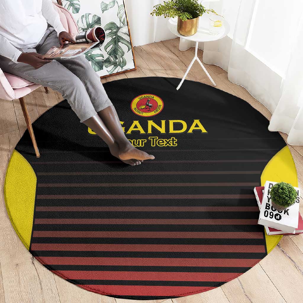 Jamhuri ya Uganda Rugby Custom Round Carpet Go Champions Cranes LT15