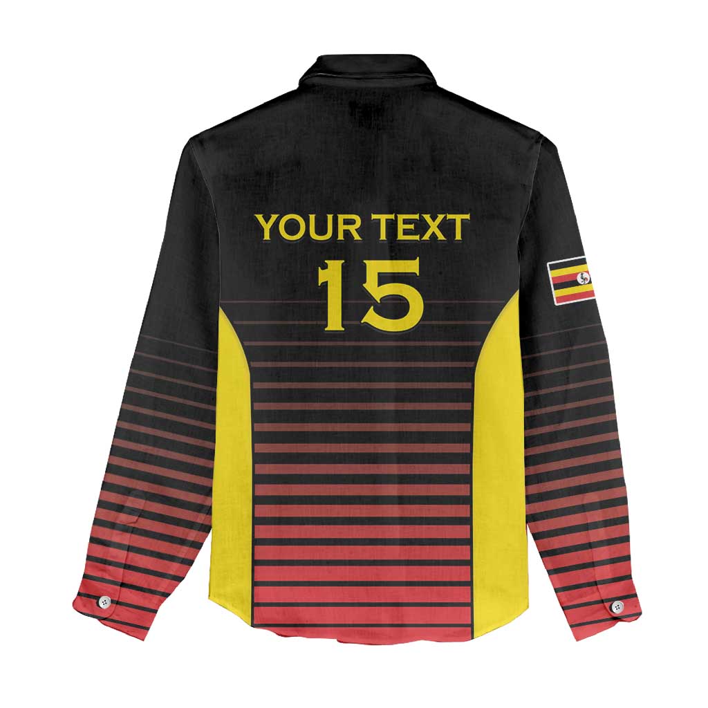 Jamhuri ya Uganda Rugby Custom Women Casual Shirt Go Champions Cranes LT15