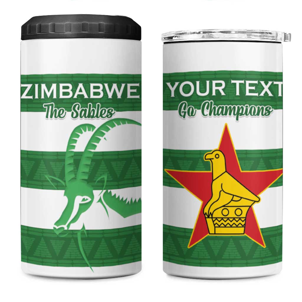 Nyika yeZimbabwe Rugby Custom 4 in 1 Can Cooler Tumbler Come On Sables LT15
