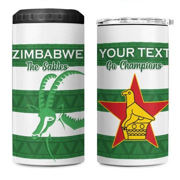 Nyika yeZimbabwe Rugby Custom 4 in 1 Can Cooler Tumbler Come On Sables LT15