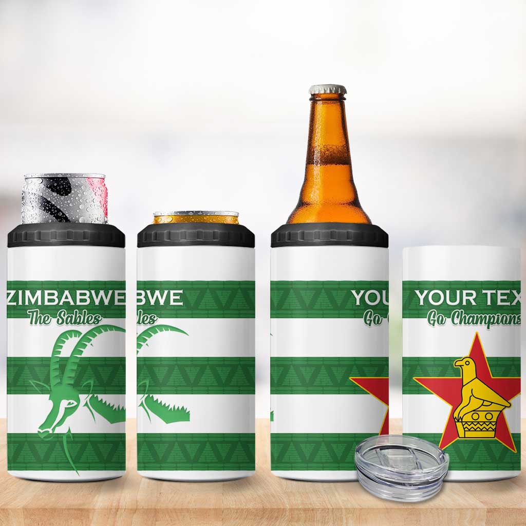 Nyika yeZimbabwe Rugby Custom 4 in 1 Can Cooler Tumbler Come On Sables LT15