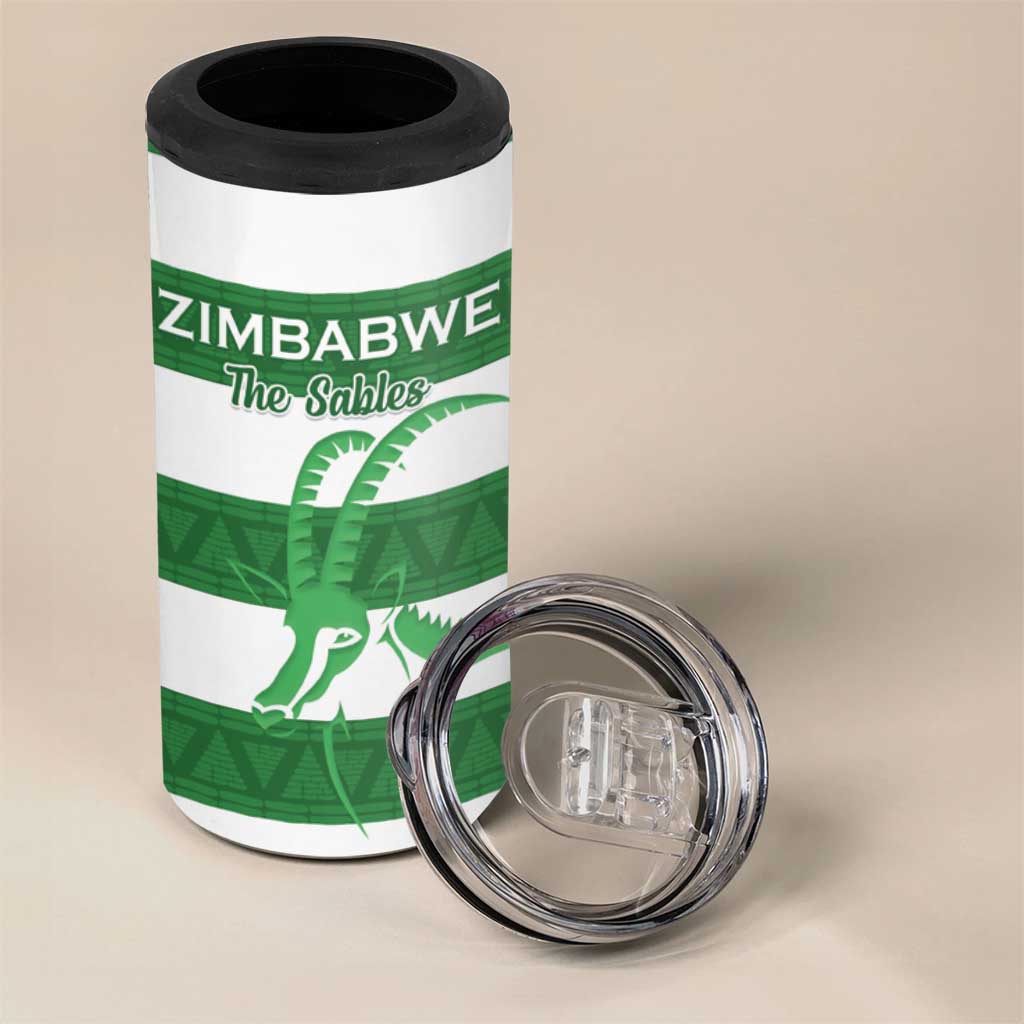 Nyika yeZimbabwe Rugby Custom 4 in 1 Can Cooler Tumbler Come On Sables LT15