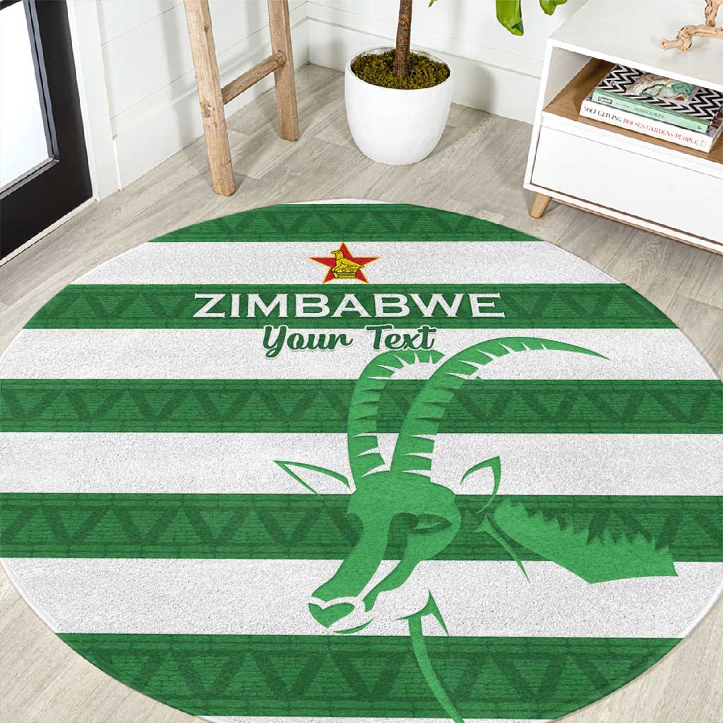 Nyika yeZimbabwe Rugby Custom Round Carpet Come On Sables LT15