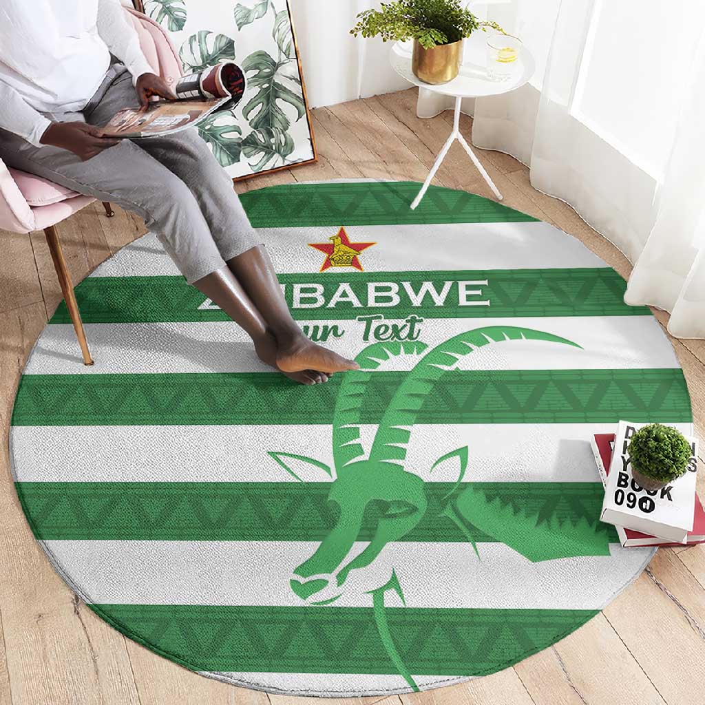 Nyika yeZimbabwe Rugby Custom Round Carpet Come On Sables LT15
