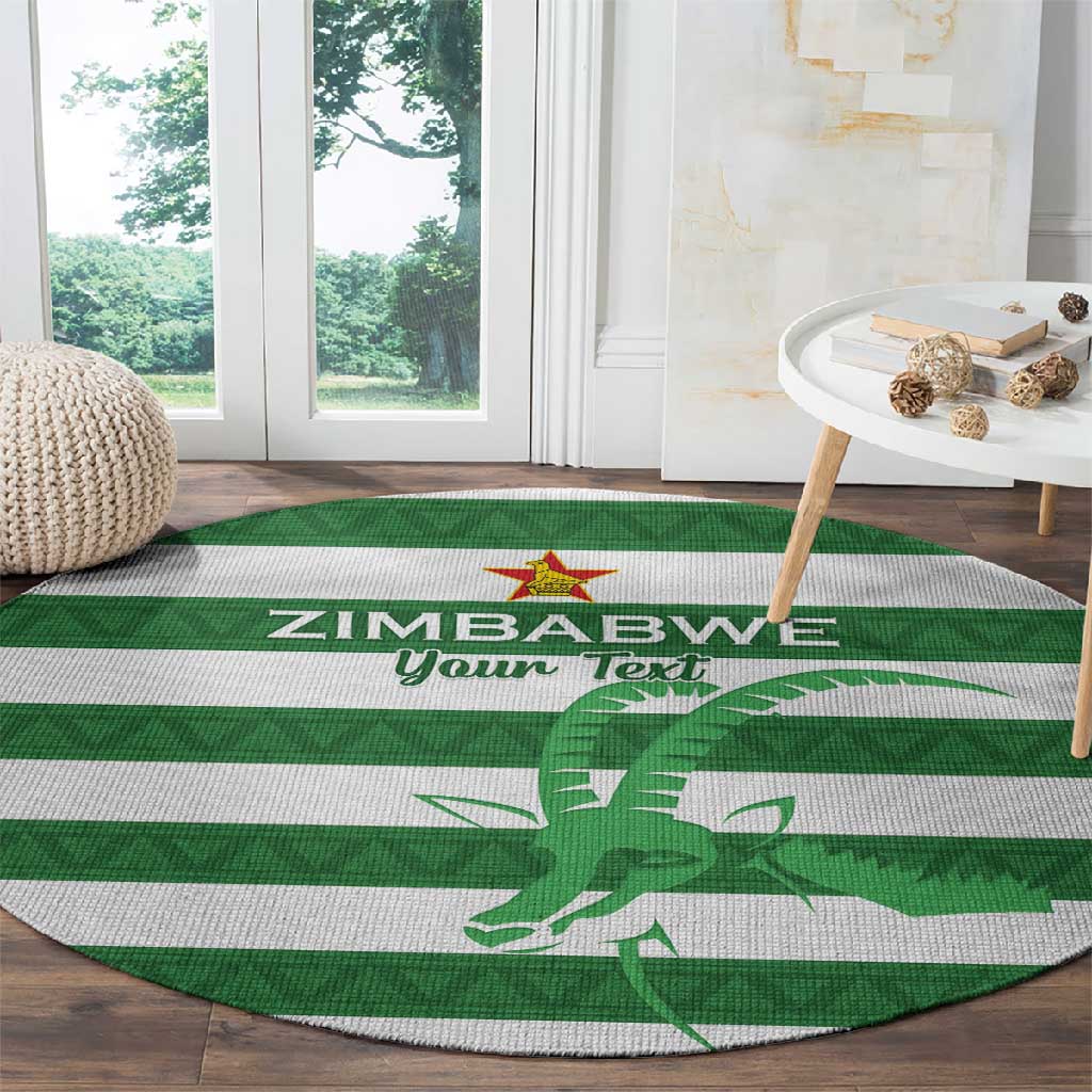 Nyika yeZimbabwe Rugby Custom Round Carpet Come On Sables LT15
