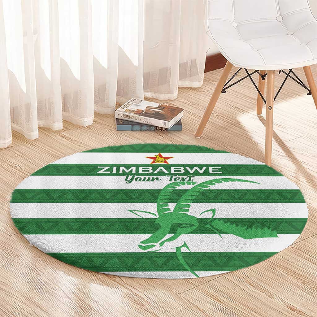 Nyika yeZimbabwe Rugby Custom Round Carpet Come On Sables LT15