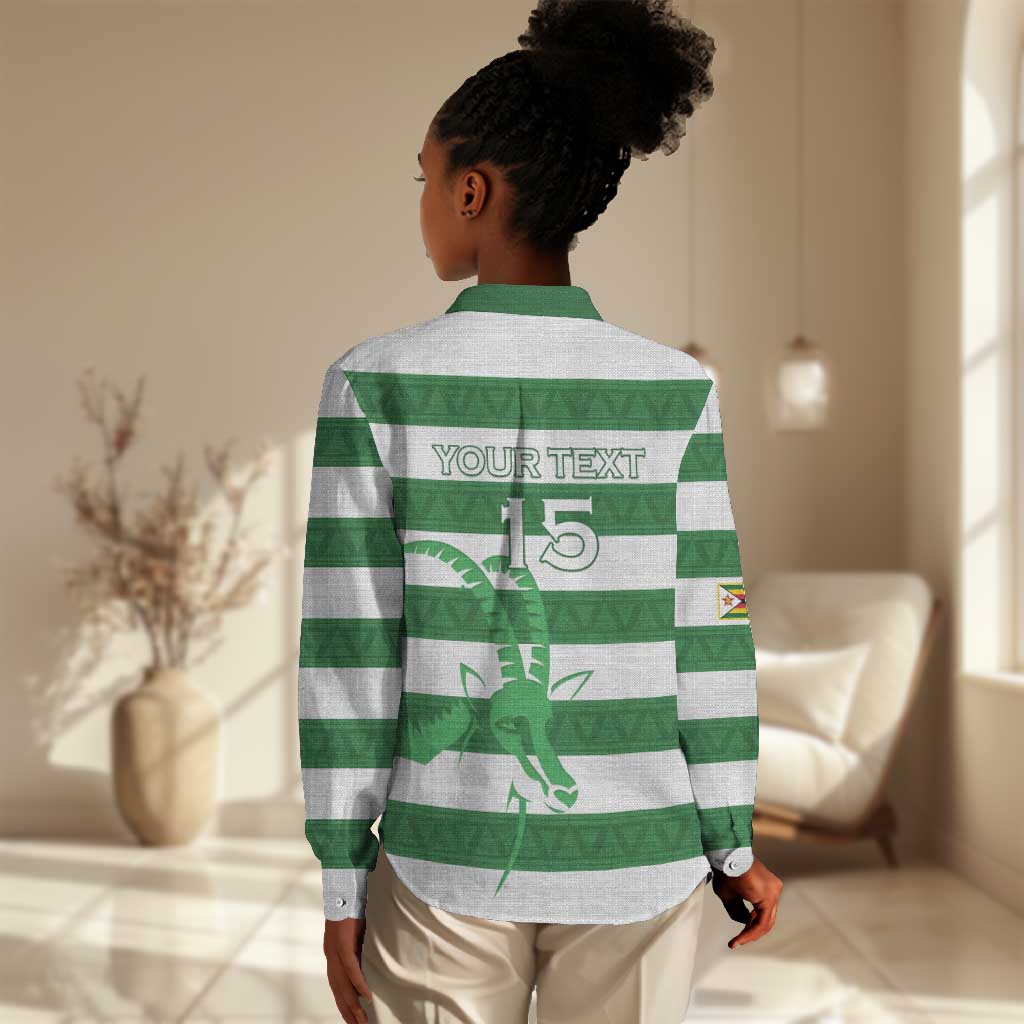 Nyika yeZimbabwe Rugby Custom Women Casual Shirt Come On Sables LT15