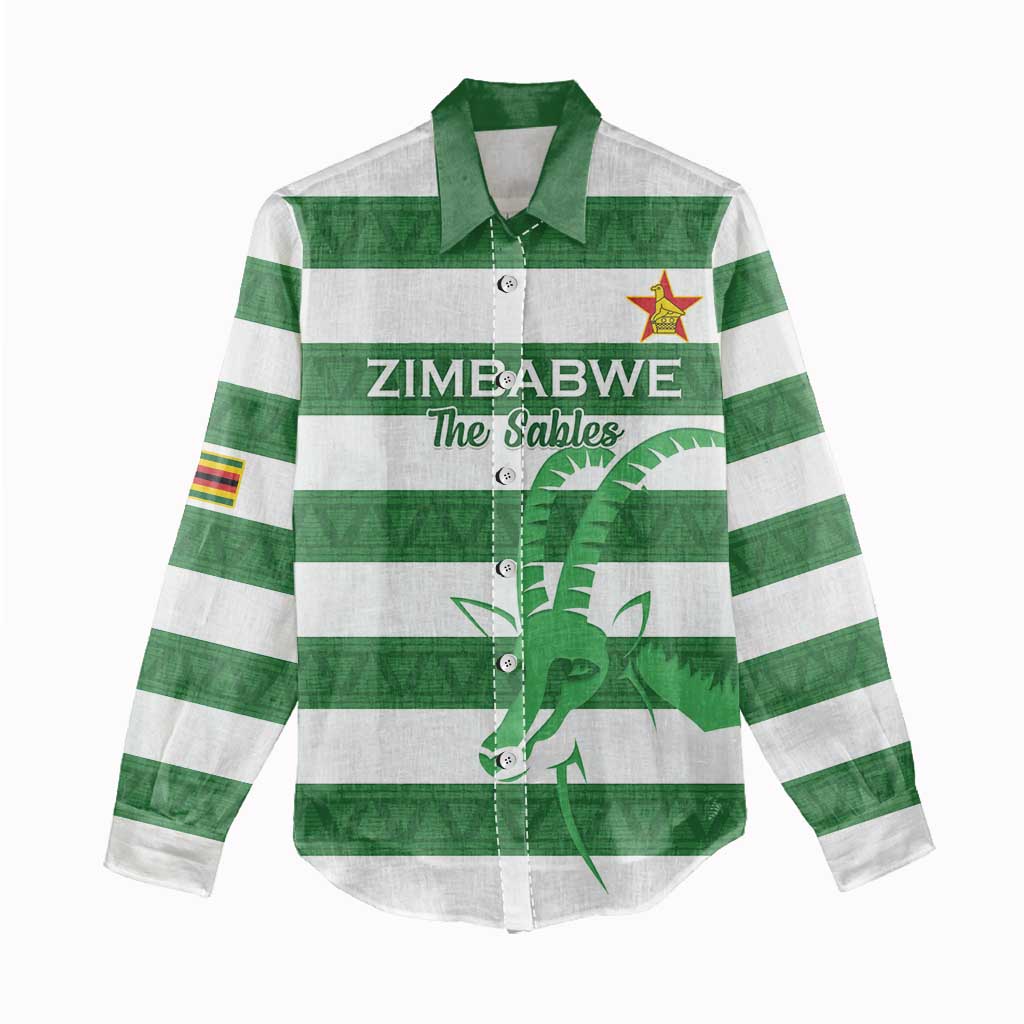 Nyika yeZimbabwe Rugby Custom Women Casual Shirt Come On Sables LT15