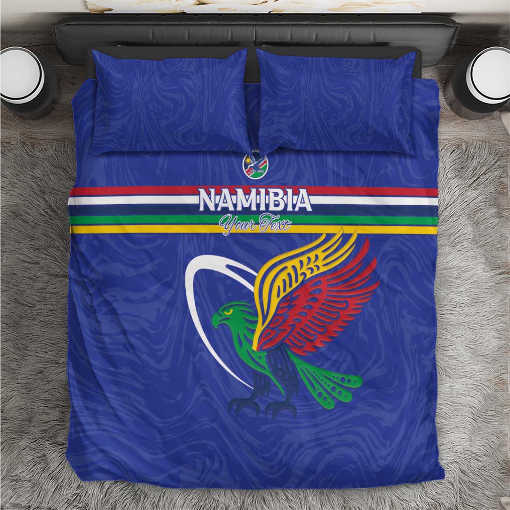 Namibia Rugby Custom Bedding Set African Fish Eagle - Flag Colors LT15