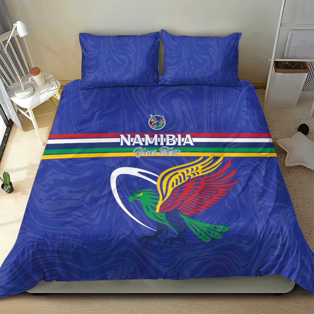 Namibia Rugby Custom Bedding Set African Fish Eagle - Flag Colors LT15