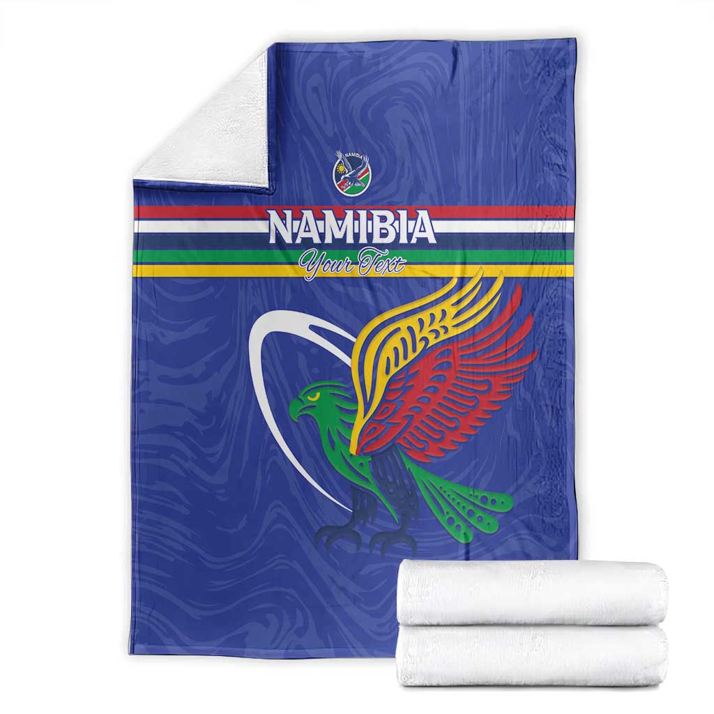 Namibia Rugby Custom Blanket African Fish Eagle - Flag Colors LT15