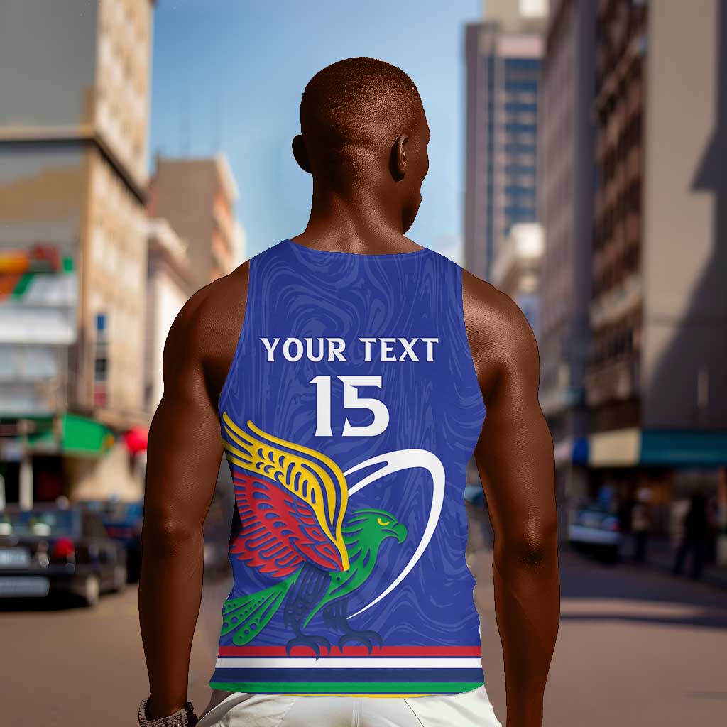 Namibia Rugby Custom Men Tank Top African Fish Eagle - Flag Colors LT15
