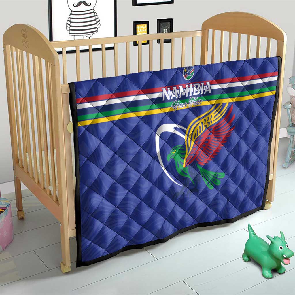 Namibia Rugby Custom Quilt African Fish Eagle - Flag Colors LT15