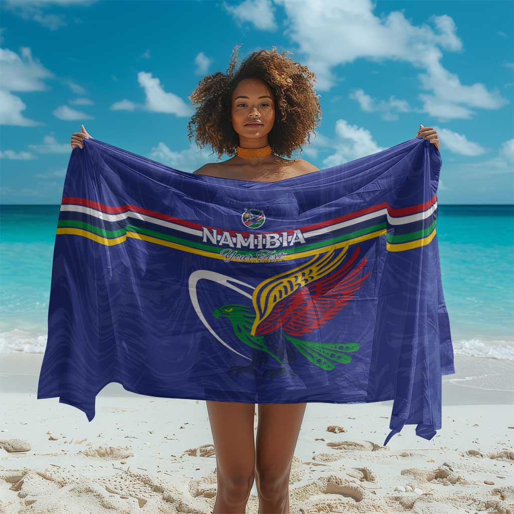 Namibia Rugby Custom Sarong African Fish Eagle - Flag Colors LT15