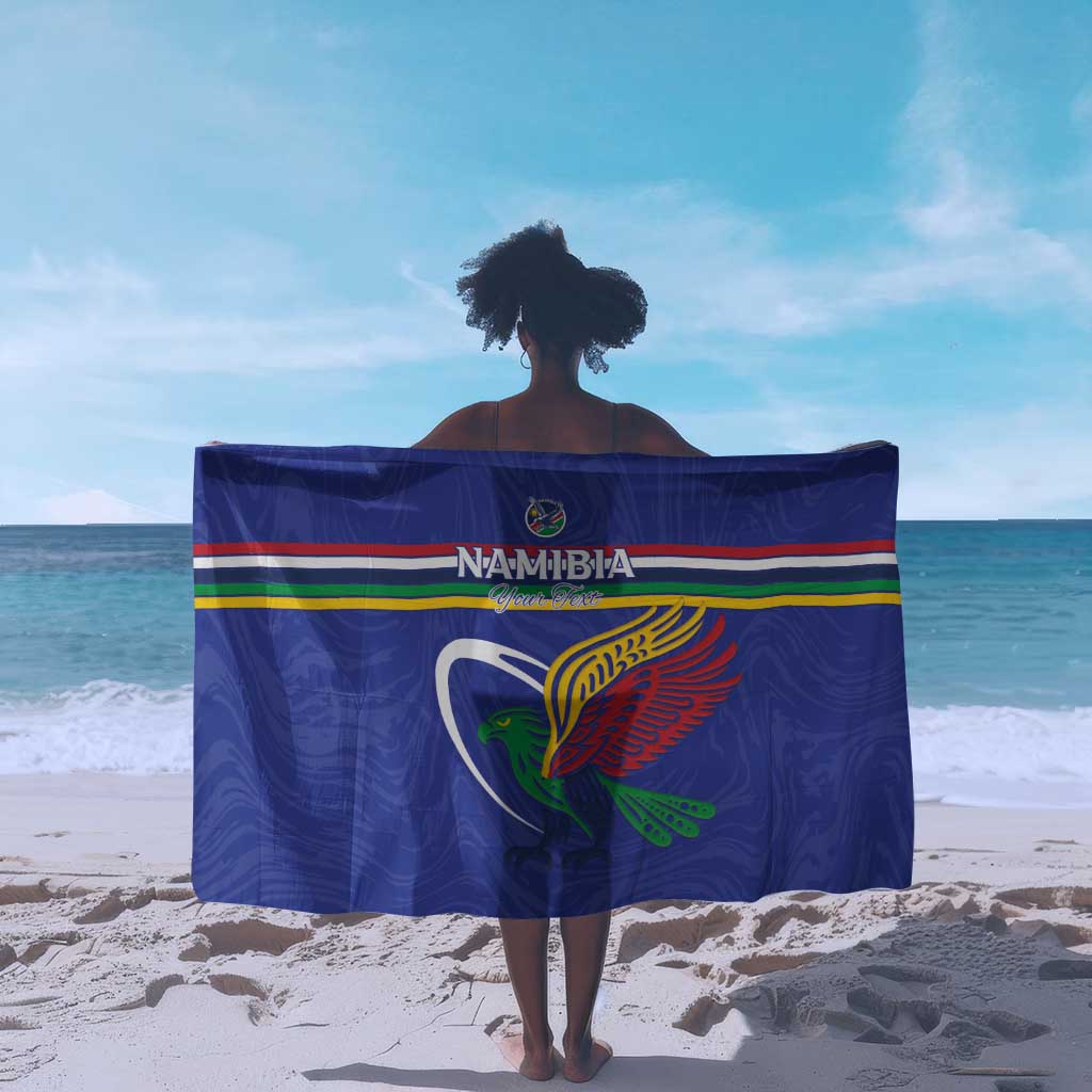 Namibia Rugby Custom Sarong African Fish Eagle - Flag Colors LT15