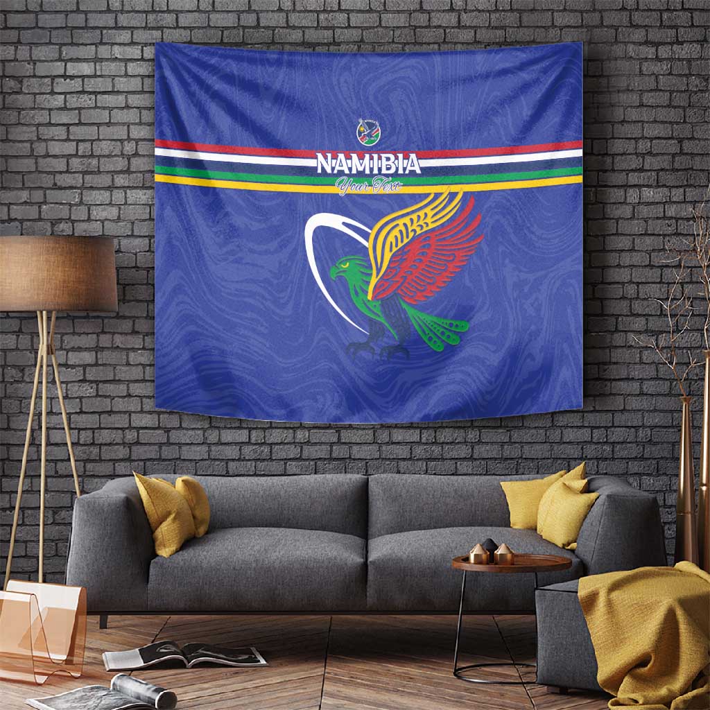 Namibia Rugby Custom Tapestry African Fish Eagle - Flag Colors LT15