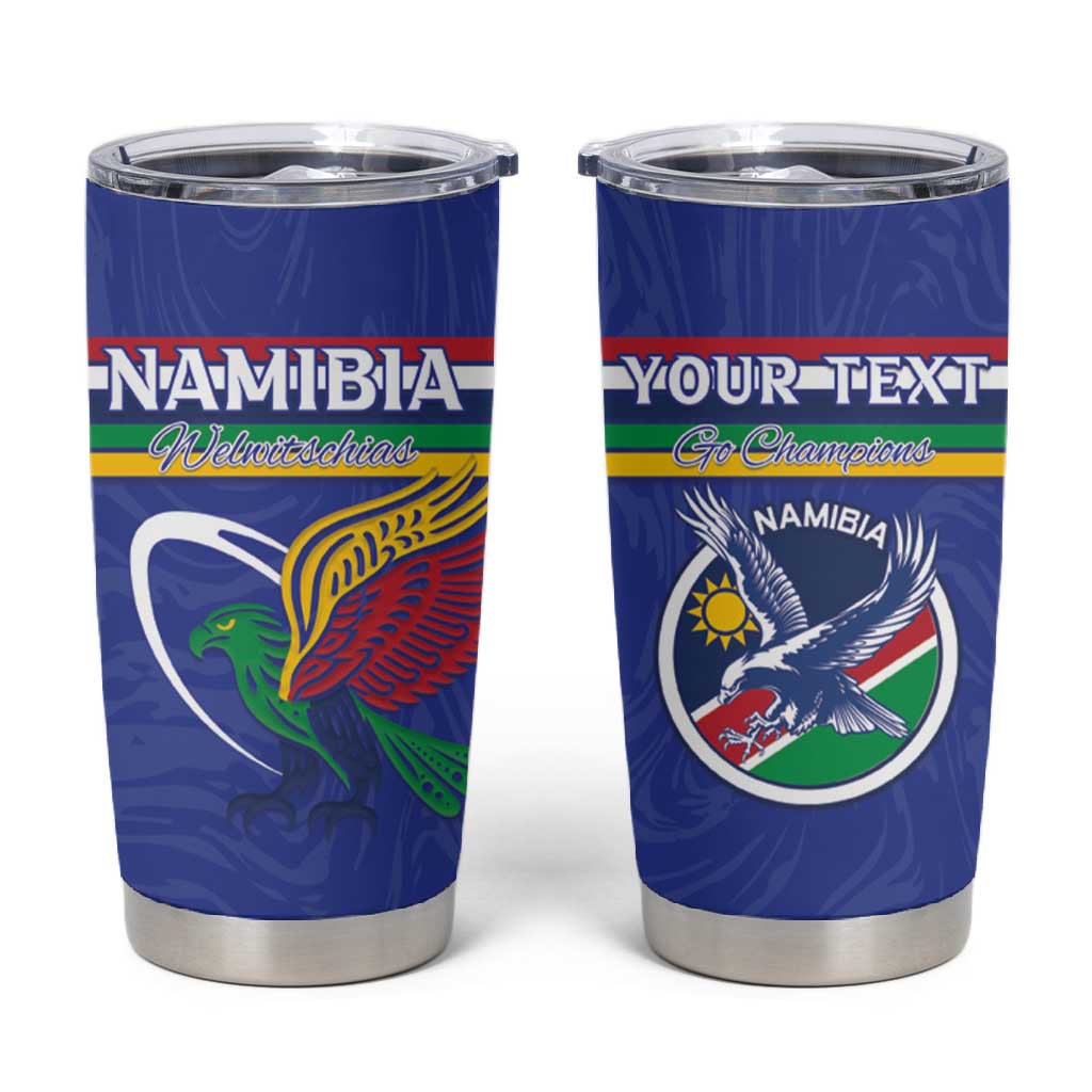 Namibia Rugby Custom Tumbler Cup African Fish Eagle - Flag Colors LT15