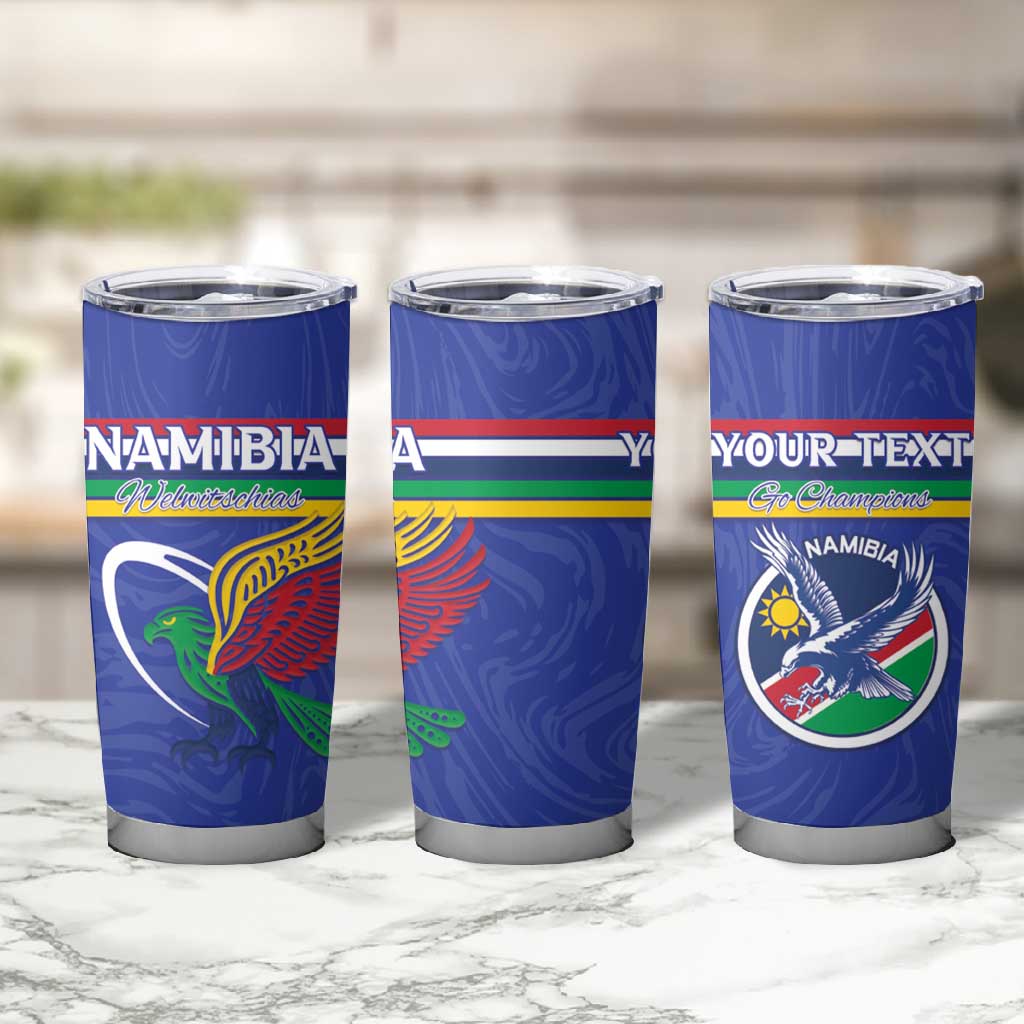 Namibia Rugby Custom Tumbler Cup African Fish Eagle - Flag Colors LT15