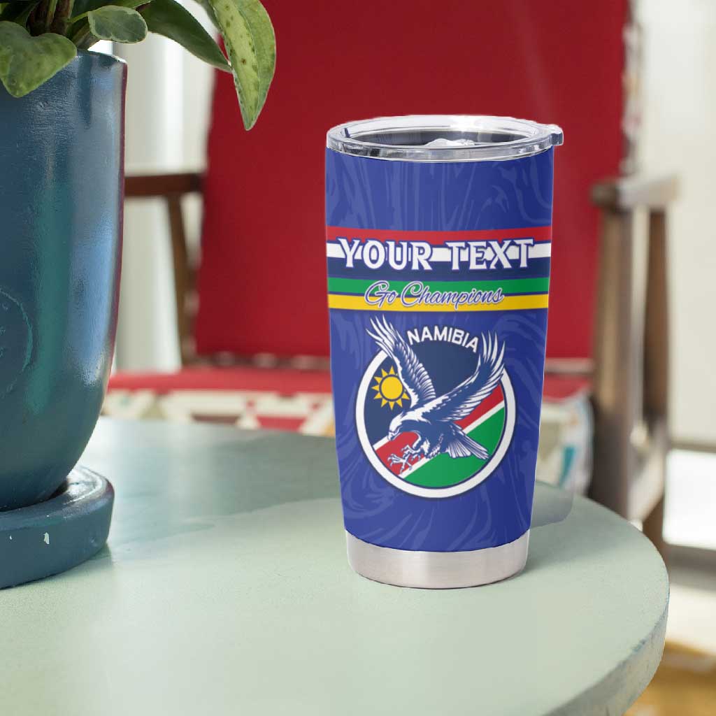Namibia Rugby Custom Tumbler Cup African Fish Eagle - Flag Colors LT15