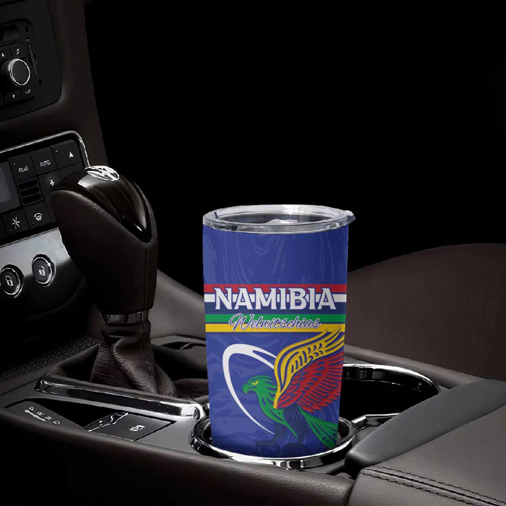Namibia Rugby Custom Tumbler Cup African Fish Eagle - Flag Colors LT15