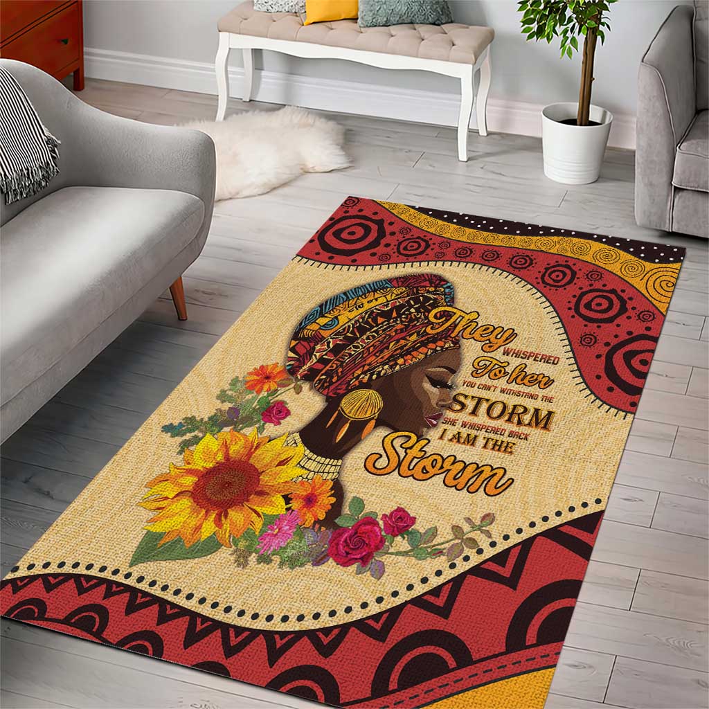 African Woman Area Rug I Am The Storm LT15
