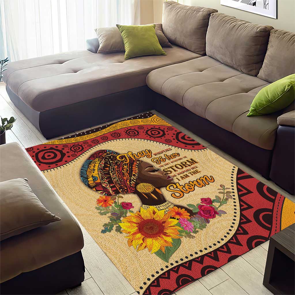African Woman Area Rug I Am The Storm LT15
