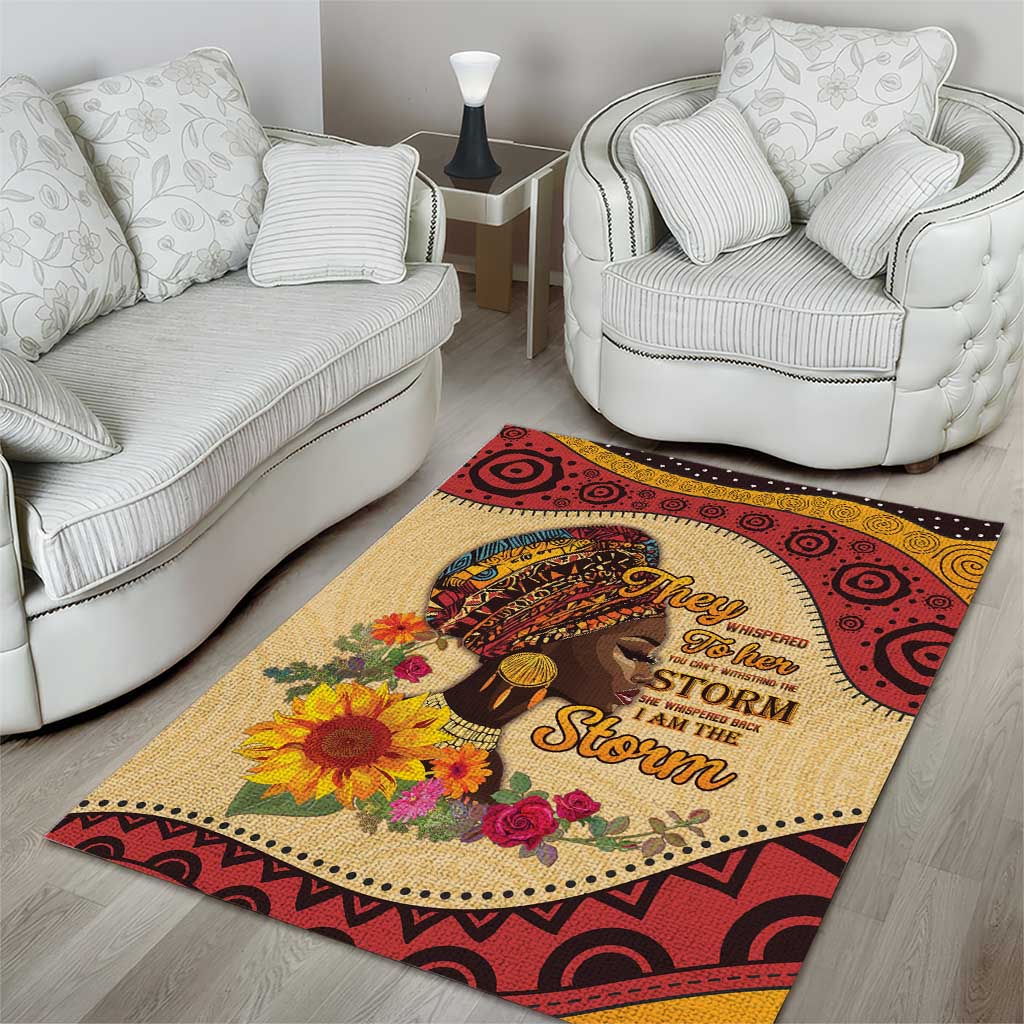 African Woman Area Rug I Am The Storm LT15