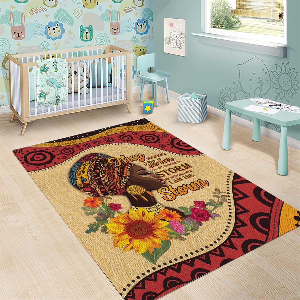 African Woman Area Rug I Am The Storm LT15