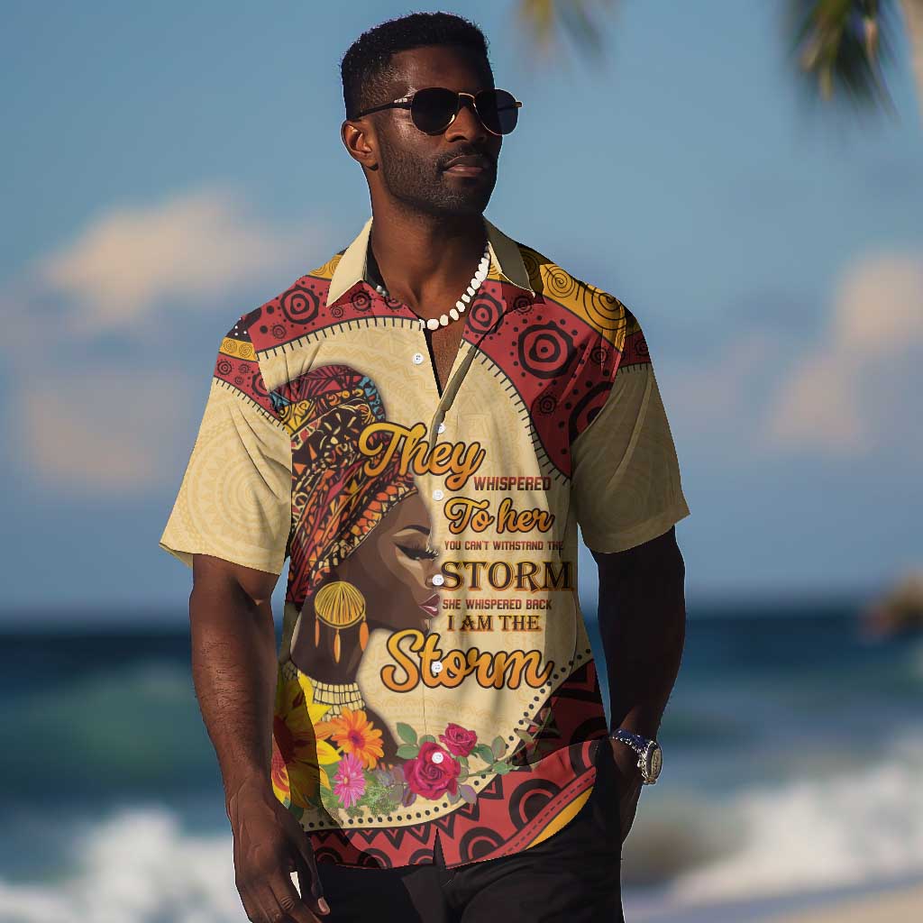 African Woman Hawaiian Shirt I Am The Storm LT15