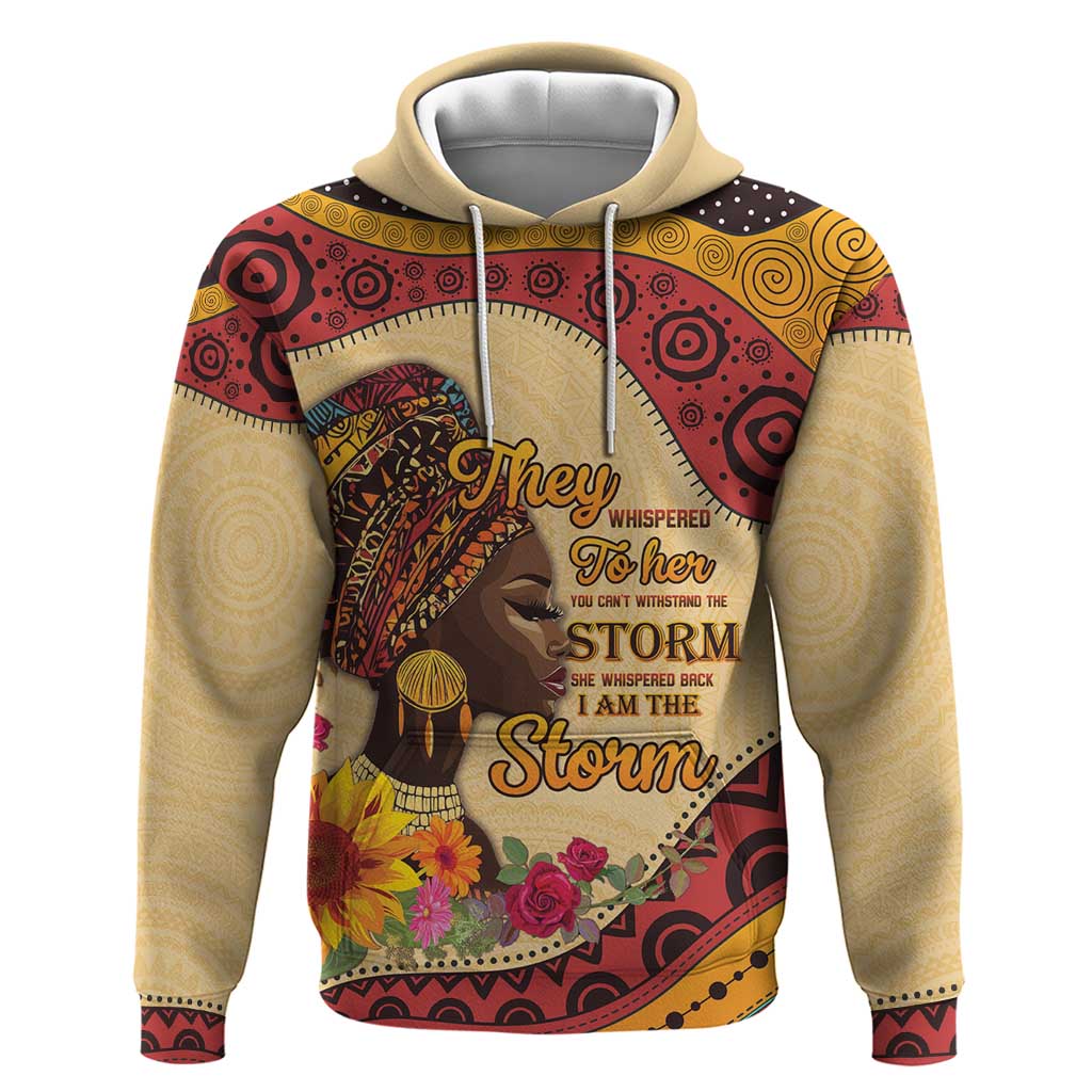 Black History Month Hoodie African Woman Afro I Am The Storm LT15
