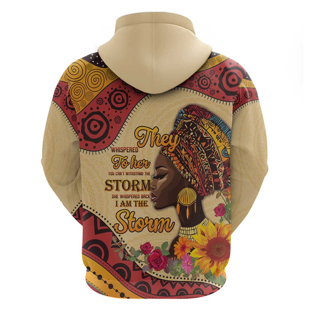 Black History Month Hoodie African Woman Afro I Am The Storm LT15