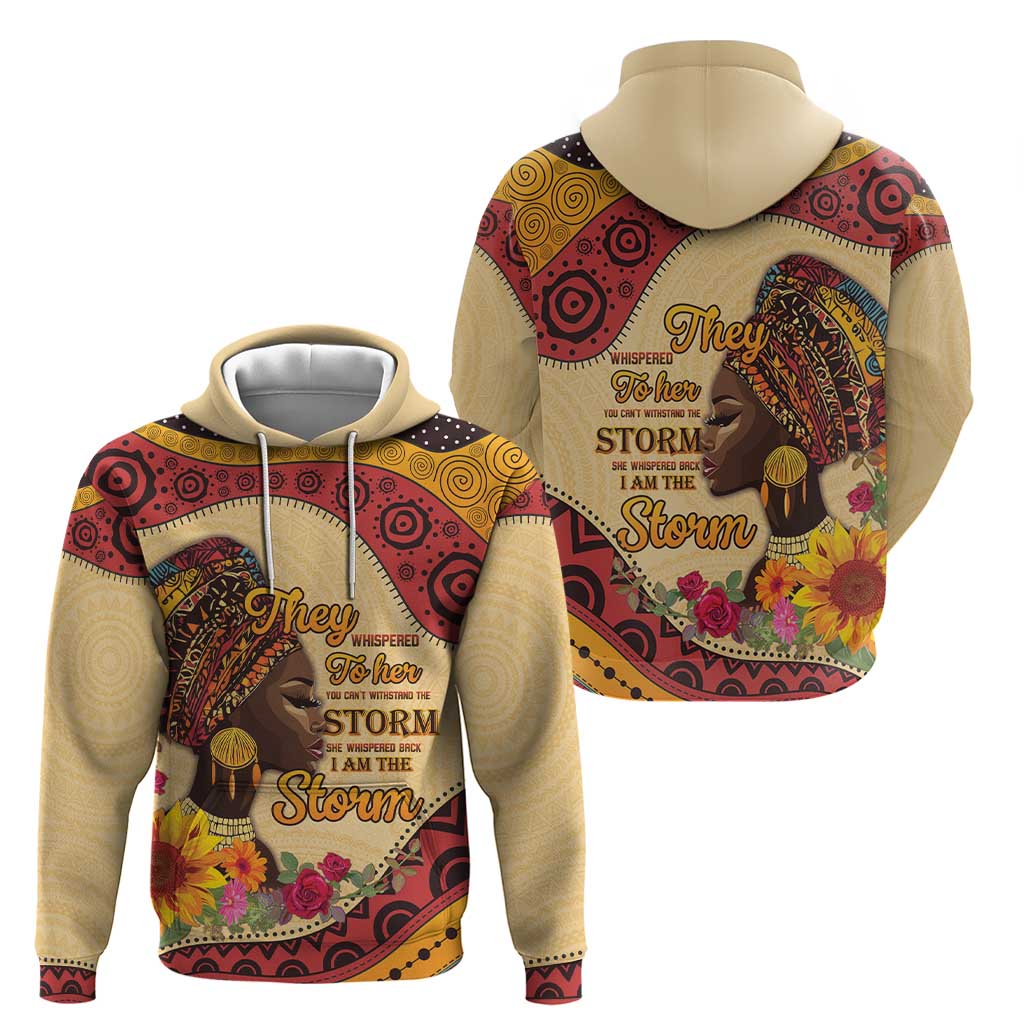 Black History Month Hoodie African Woman Afro I Am The Storm LT15