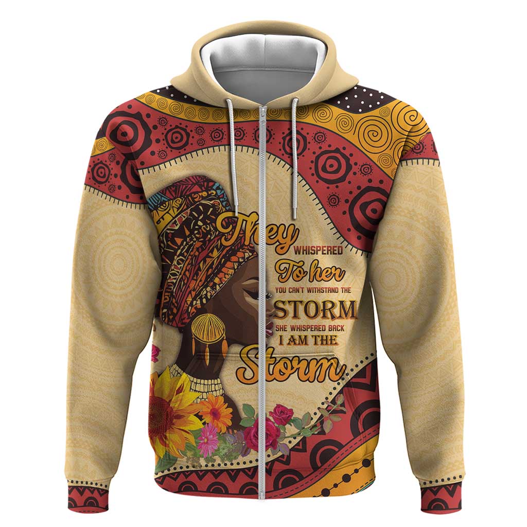 Black History Month Hoodie African Woman Afro I Am The Storm LT15