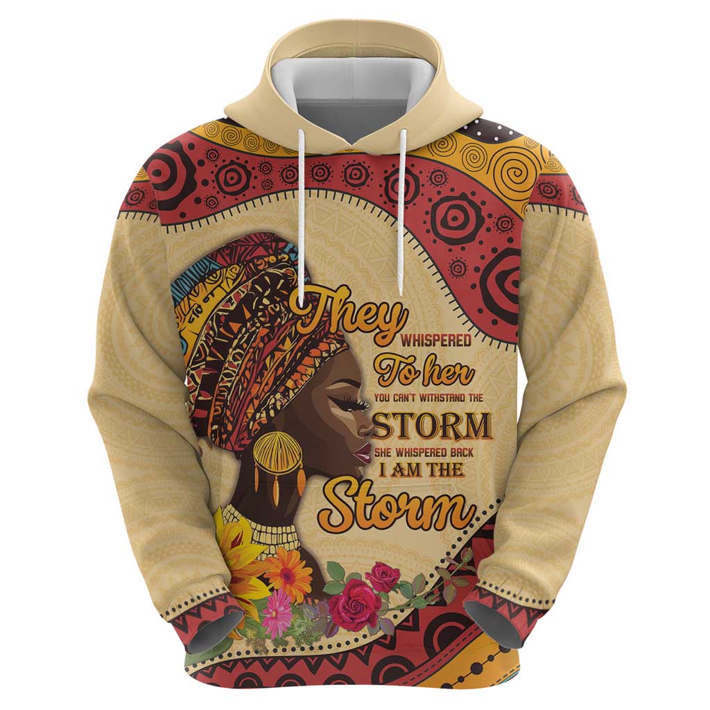 Black History Month Hoodie African Woman Afro I Am The Storm LT15